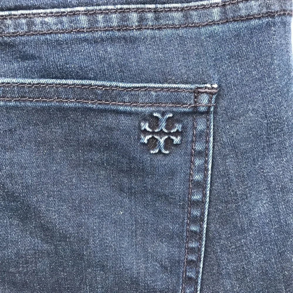 Tory Burch Leggings Jeans Womens 31 (34x29) Dark Wash Mid‎ Rise Skinny Stretch